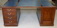 Lot 694 - Mahogany partners desk.