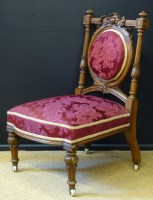 Lot 699 - Mahogany nursing chair.