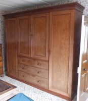 Lot 707 - 19th century mahogany Gentleman's wardrobe