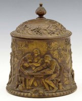 Lot 7 - French gilt brass humidor