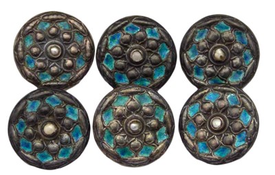 Lot 12 - A set of six Liberty & Co Cymric silver coat buttons