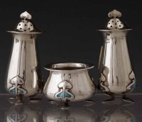 Lot 15 - Art nouveau pair of peppers and salt