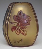 Lot 73 - Harrach vase.