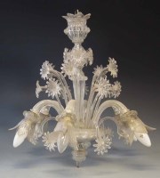 Lot 74 - Murano type glass chandelier.