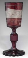 Lot 75 - Bohemian engraved goblet.