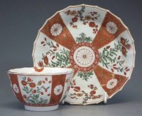 Lot 84 - Worcester teabowl and saucer circa 1770   the