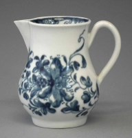 Lot 87 - Worcester sparrow beak jug circa 1760   painted