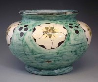 Lot 158 - Della Robbia jardiniere   incised with floral
