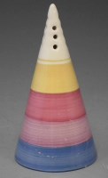 Lot 172 - Clarice Cliff conical bizarre caster.