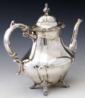 Lot 221 - American sterling coffee pot.
