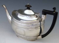 Lot 229 - Silver tea pot.