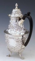 Lot 230 - Silver hot water jug.