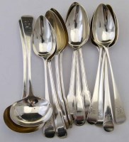 Lot 237 - Mixed group of Georgian and later dessert spoons