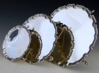 Lot 247 - Three graduated silver salvers.