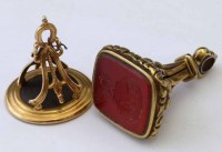 Lot 249 - Wedgwood & Bentley seal fob and a carnelian fob
