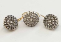 Lot 271 - Italian set of a pair of rose diamond circular