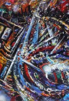 Lot 329 - David Wilde, That Crazy Rush Hour Exodus, acrylic.