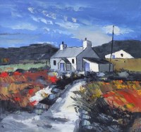 Lot 337 - Mike McDonald, Highland Cottage, oil.