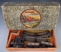 Lot 22 - Hornby No.0 Clockwork tinplate Goods Train Set