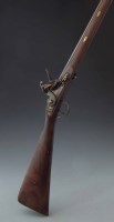Lot 71 - Ball reservoir flintlock air rifle by Nicholson