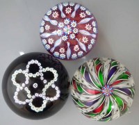 Lot 97 - Two John Deacon paperweights and an Edinburgh weight