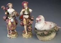 Lot 118 - Pair of Chelsea Gold Anchor period figures circa 1760
