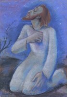 Lot 371 - Emmanuel Levy, The Christ, pastel.