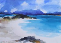 Lot 372 - Brian Dobson, Iona, watercolour.
