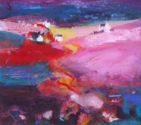 Lot 405 - Caroline Bailey, Struan Fields, mixed media.