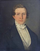 Lot 433 - J.McIntyre, Male portrait, oil on board.