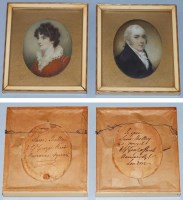 Lot 481 - Samuel Shelley, A lady and a gentleman, miniatures (2).