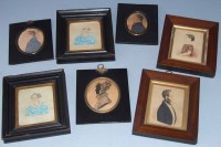 Lot 491 - English School, early 19th century, Quantity of seven various framed portrait miniatures (7).