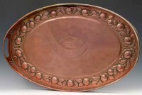 Lot 20 - Newlyn copper gallery tray.