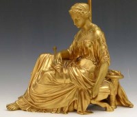 Lot 22 - Gilt Lamp Base with Shade