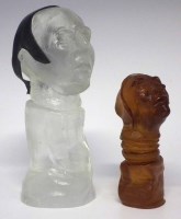Lot 88 - 2 David reekie Glass Busts