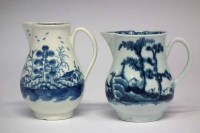 Lot 110 - Two Worcester sparrow beak jugs circa 1770