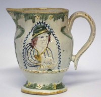 Lot 124 - Pratt ware Miser jug circa 1800