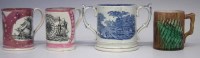Lot 131 - Three frog mugs and a Tyg,   two printed with