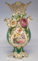 Lot 138 - Coalport encrusted vase