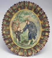 Lot 146 - Palissy type plaque probably French