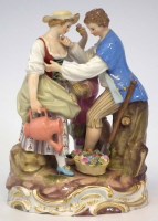 Lot 160 - Meissen figure group