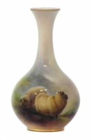 Lot 170 - Royal Worcester Vase Signed Barker