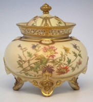 Lot 173 - Royal Worcester lidded pot pourri vase