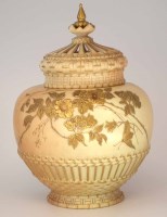 Lot 175 - Royal Worcester pot pourri vase.