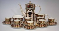 Lot 177 - Crown Derby 1128 Imaria coffee set.