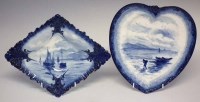 Lot 180 - Pair of Royal Crown Derby dishes,  hand painted
