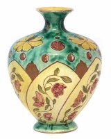 Lot 206 - Della Robbia vase   incised and painted by Lizzie