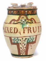 Lot 207 - Della Robbia mixed fruit jar  with incised T