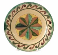 Lot 220 - Della Robbia plate,   incised with a formal