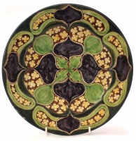 Lot 221 - Della Robbia small charger dated 1900   incised